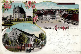 Geithain (o-7230) Schützenhaus Nikolai Kirche 1905 II (kleine Stauchung) - Sonstige & Ohne Zuordnung