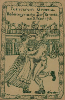 Grimma (o-7240) Niederbayrische Dorfkirmes Turnverein Grimma 1913 Künstlerkarte Sign. Froeba I-II - Sonstige & Ohne Zuordnung