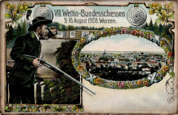 Wurzen (o-7250) VIII. Wettin-Bundesschießen 9. Bis 16. August 1908 Schießestand I- - Autres & Non Classés