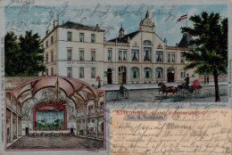 Eilenburg (o-7280) Imitierte Seidenkarte Hotel Schützenhaus 1904 II (Stauchung) - Otros & Sin Clasificación
