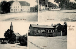 Senftenberg (o-7840) Gruss Aus Gross-Koschen Gasthof Zum Krug Dorfstrasse Kirche Schule I Montagnes - Other & Unclassified