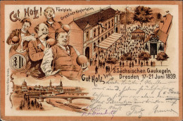Dresden (o-8000) Kegelheim 3. Sächsischens Gaukegeln 1899 I-II - Andere & Zonder Classificatie