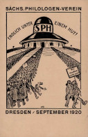 Dresden (o-8000) Sächsischer Philologen-Verein September 1920 II (Stauchung) - Otros & Sin Clasificación
