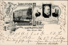 Dresden (o-8000) 50 Jähr. Jubelfeier Dresdner Kaufmannschaft 1904 Handelslehranstalt I- - Altri & Non Classificati