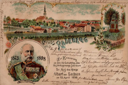 Radeberger Vorstadt (o-8101) 70. Geburtstag 25. Jähr. Regierungs-Jubiläum König Albert Von Sachsen 1898 I-II (fleckig) - Sonstige & Ohne Zuordnung