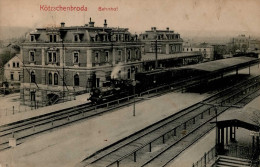 Kötzschenbroda (o-8122) Bahnhof Eisenbahn 1914 I-II (Ecken Abgestossen) Chemin De Fer - Andere & Zonder Classificatie