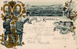 Kamenz (o-8290) Kaserne König Vaterland 1899 I-II (fleckig) - Other & Unclassified