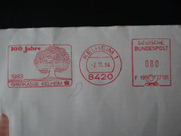 8420 Kelheim - 100 Jahre Sparkasse Kelheim - Maschinenstempel Rot 1984 - Machines à Affranchir (EMA)