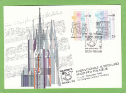 CARTE MAXIMUM AVEC 2 TIMBRES "EUROPA" 1985. NAHPOSTA 85 HAMBURG. - Cartes-maximum (CM)