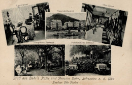 Schandau (o-8320) Hotel Bahr Bes. Protze, Otto Versch. Ansichten 1909 I-II - Andere & Zonder Classificatie