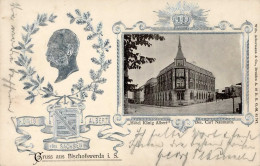 Bischofswerda (o-8500) Hotel König Albert Von Sachsen C. Naumann Prägedruck 1905 I-II - Andere & Zonder Classificatie