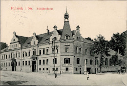 Pulsnitz (o-8514) Gasthaus Zum Schützenhaus 1915 II- (kleiner Riss) - Altri & Non Classificati