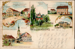 Weißenberg (o-8601) Schule Gasthaus Zum Stadtkeller Gasthaus Zum Goldenen Stern Bahnhof Gasthaus Zum Bahnhof Rathaus 190 - Otros & Sin Clasificación