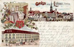 Löbau (o-8700) Hotel Und Gasthaus Goldenes Schiff 1908 I-II Bateaux Bateaux - Other & Unclassified