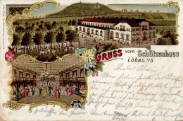Löbau (o-8700) Schützenhaus 1900 II (kleine Stauchungen) - Altri & Non Classificati