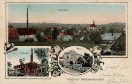 Niedercunnersdorf (o-8701) Holzbildhauerei Postamt 1909 I- - Sonstige & Ohne Zuordnung