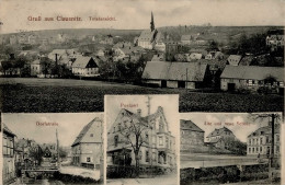 Claußnitz (o-9113) Postamt Dorfstrasse Alte Und Neue Schule 1915 II (Stauchung) - Altri & Non Classificati