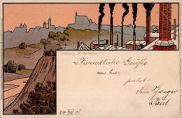 Freiberg In Sachsen (o-9200) Muldenhütten Künstlerkarte Sign. Quarck 1901 I-II (Stauchung) - Otros & Sin Clasificación