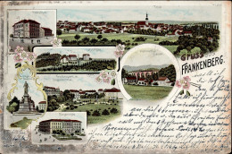 Frankenberg (o-9262) Realschule Siegesdenkmal Bürgerschule 1900 II- (kleine Risse) - Autres & Non Classés