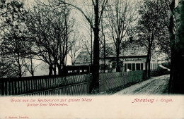 Annaberg-Buchholz (o-9300) Gasthaus Zur Grünen Wiese Inh. Wiederänders 1927 I-II - Andere & Zonder Classificatie