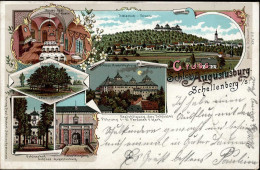 Schellenberg (o-9381) Schloss Augustusburg 1899 II- (Bugspur, Fleckig) - Otros & Sin Clasificación