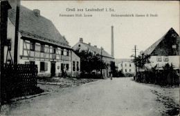 Leubsdorf (o-9386) Gasthaus Loose Holzwarenfabrik Haeser & Brodt I-II (Stauchung) - Other & Unclassified