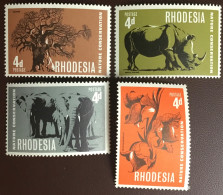 Rhodesia 1967 Nature Conservation Animals Trees Flowers MNH - Other & Unclassified