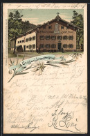 Lithographie Unterammergau, Gasthaus Zur Sonne V. Josef Franz  - Altri & Non Classificati