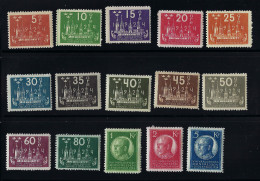 SUEDE - T.P. 163A/177 XX 8e Congrès De L'U.P.U. à STOCKHOLM - Unused Stamps