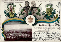 Auerbach Vogtland (o-9700) Haus Wettin Markgraf Wilhelm I König Albert Von Sachsen 1902 I-II - Other & Unclassified