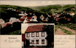 Grünbach (o-9705) Gasthaus Zur Steinalp Jacob Schuch 1912 I-II - Altri & Non Classificati