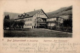 Bad Schwarzbach Logierhaus Tannenwald 1903 I-II (fleckig) - Pologne