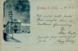 Beuthen (Polen) Rathaus 1898 I-II (fleckig) - Polen