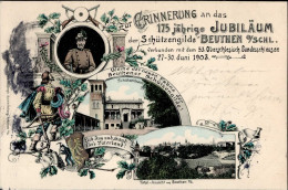 Beuthen 175 Jähriges Jubiläum Der Schützengilde Beuthen Und 53. Oberschlesisches Bundesschießen 27. Bis 30. Juni 1903 Sc - Pologne