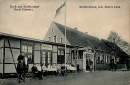 Budzien (Polen) Schützendorf Gasthaus Schützenhaus Robert Görs I-II (Ecken Abgestossen) - Poland