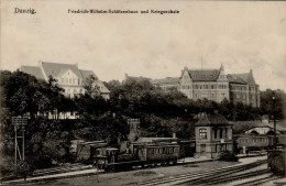 Danzig Friedrich Wilhelm Schützenhaus Kriegsschule Bahnhof Eisenbahn 1915 I- Chemin De Fer - Poland