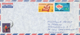 Qatar Air Mail Cover Sent To Denmark 1974 - Qatar