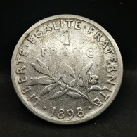 1 FRANC SEMEUSE ARGENT 1898 FRANCE / SILVER (Réf. 24425) - 1 Franc