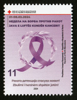 North Macedonia 2024 Cancer Red Cross Croix Rouge Rotes Kreuz, Tax, Charity, Surcharge, MNH - Rode Kruis