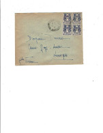 24 BEAUMONT Cachet Manuel 18/4/1945 / YT673 (chaines Brisées) 4 Timbres En Bloc Sur Lettre    1153 - Briefe U. Dokumente