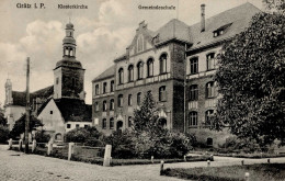 Grätz Klosterkirche Gemeindeschule Feldpostkarte 1914 I-II - Pologne