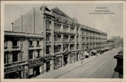 Kattowitz Gundmannstrasse Uhrmacherhandlung Hoffmüller Handlung Barasch 1913 I- - Polonia