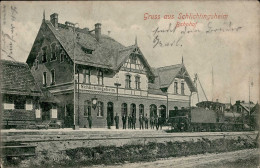 Delcampe - Schlichtingsheim Bahnhof Eisenbahn II (kleine Stauchung) Chemin De Fer - Polen