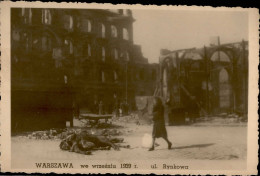 Warschau Ul. Rynkowa Zerstörung 1939 Foto-AK I-II - Polen