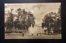 België - Belgique - CPA  Bruxelles - Au Parc Le Grand Bassin - Card Comines ( Ixelles ) Vers Paris 1910 - Bossen, Parken, Tuinen