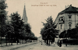 Tilsit Königsberger Strasse Ev. Kirche 1915 I- - Russia
