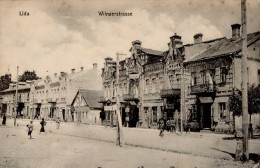 Lida (Litauen) Wilnaerstrasse 1917 II (Stauchung) - Bielorussia