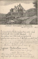 Forst-Langwasser Riesengebirge Forstbaude 1895 I-II (Eckstauchungen) - Czech Republic