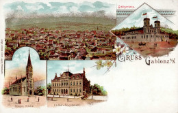 Gablonz An Der Neiße Ev. Kirche Postamt Schützenhaus I - Repubblica Ceca