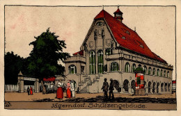 Jägerndorf Künstlersteindruck Litfaßsäule Schützenhaus Signiert I- - Tchéquie